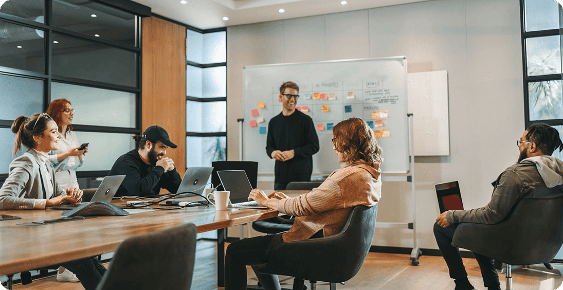 Tech and partner-management teams collaborating on ad-tech and product strategy